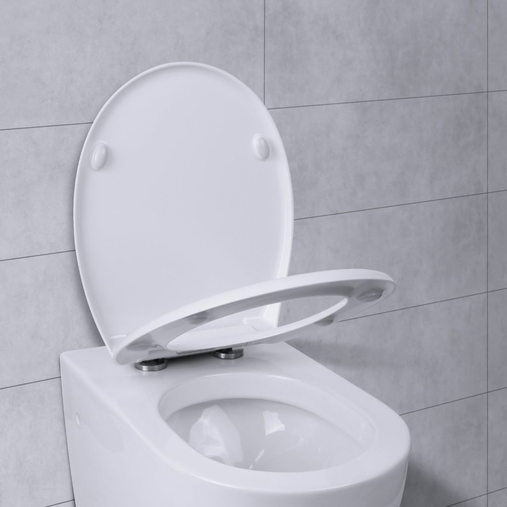 HOMFA Copriwater Universale con Chiusura Ammortizzata, Toilet Seat Sedile Copri WC, Bagno Sedile Dedicato di Forma O con Soft-Close