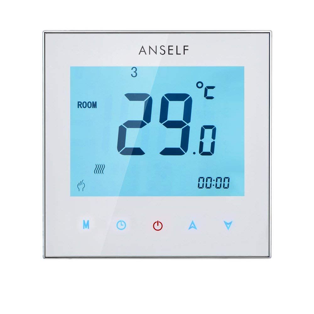 Anself 3A 110-230V programmabile settimanale Display LCD Touch Screen Acqua riscaldamento termostato Room Controller temperatura