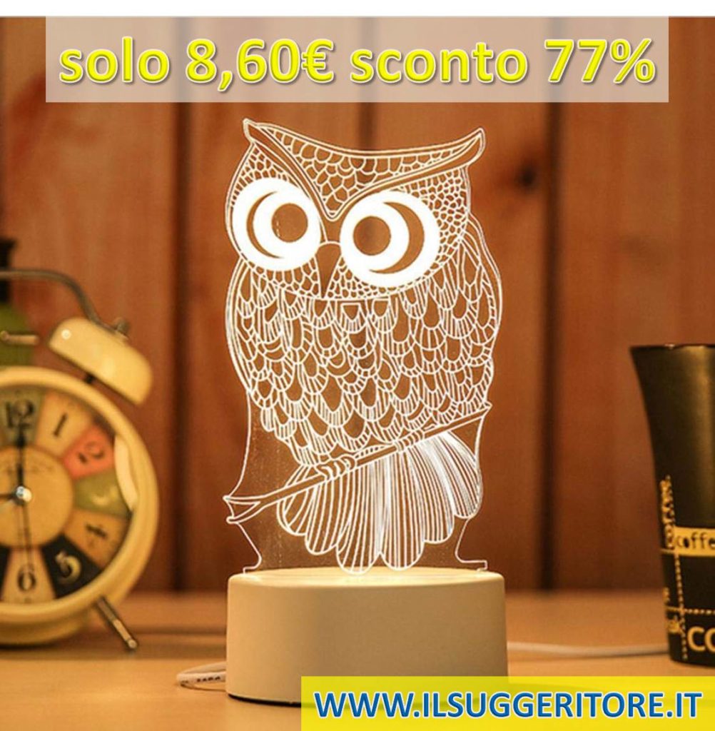 cioler, 3D Illusion Light, Night Illusion, Lampada da Tavolo USB Powered, Acrilico, Table Desk, Bedroom, Decor, Regalo, Bianco Caldo, Lampada Luci notturne.                                                                                                                                                                                                                                                                                                                                                                                                                                                                                                                                                                                                                                                                                                                                                                                                                                                                                    